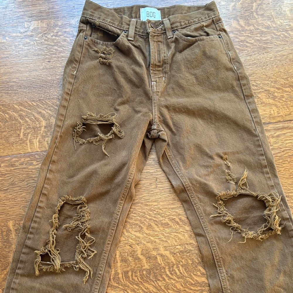 Urban Outfitters  Ripped Brown Denim Pants